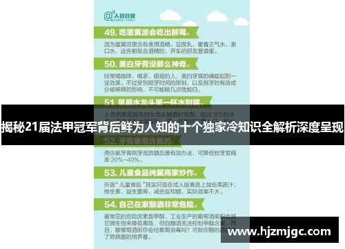 揭秘21届法甲冠军背后鲜为人知的十个独家冷知识全解析深度呈现 揭秘21届法甲冠军背后鲜为人知的十个独家冷知识全解析深度呈现